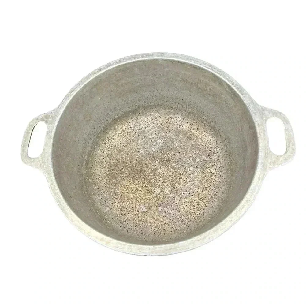 Vintage 1950s Century Silver Seal Hammered Aluminum Dutch Oven Roaster MCM
